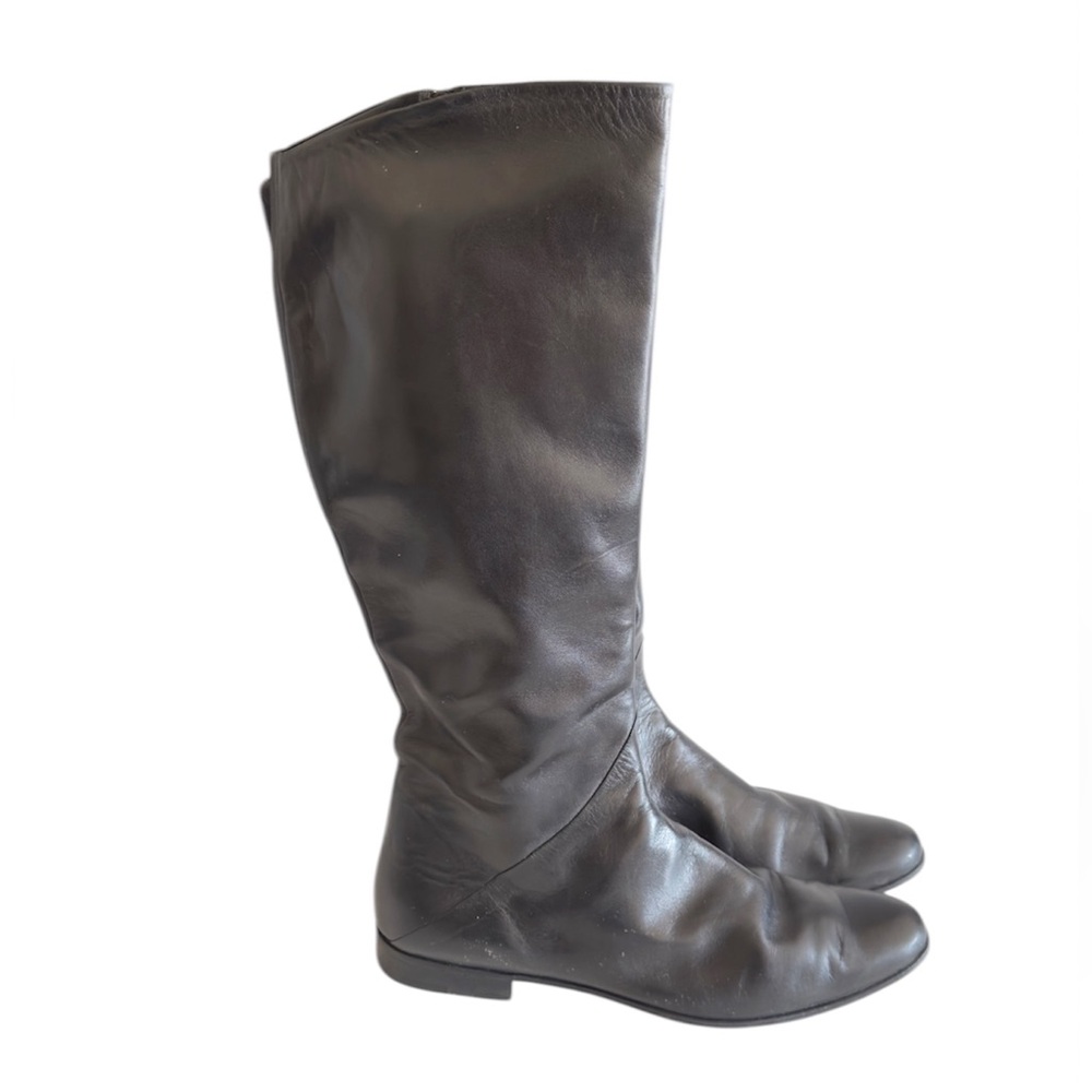 Gravati Neiman Marcus Womens Black Soft Leather Tall Boots size 9.5